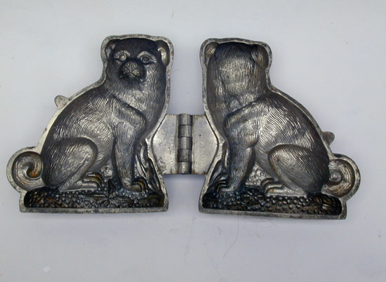 A Pewter Dog Ice Cream Mold