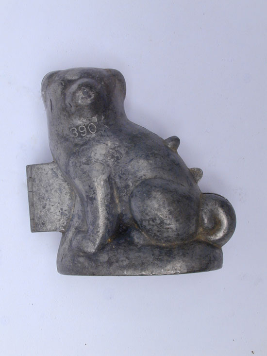 A Pewter Dog Ice Cream Mold