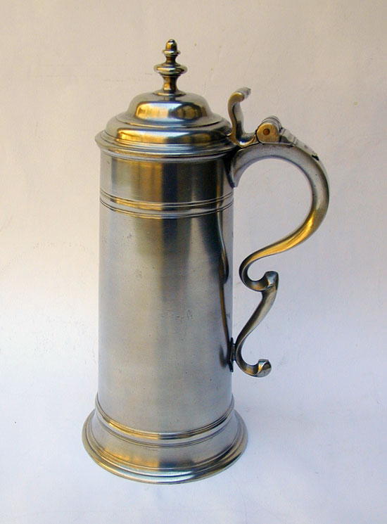 A Pewter Export Flagon by William Charsley