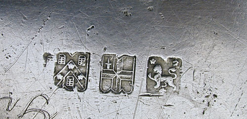 A Large Pewter Platter by Thomas & Townsend Compton
