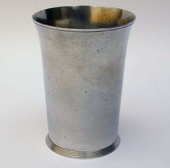 A Fine Tall Unmarked Pewter Beaker Attributable to Thomas & Townsend Compton