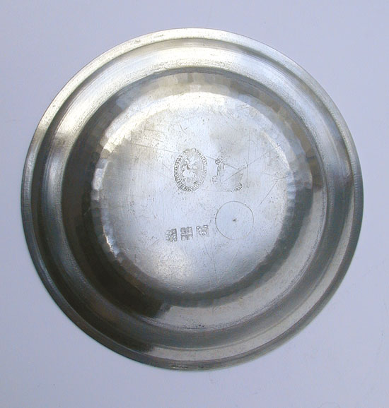 A Fine Pair of Export Pewter Plates by Thomas & Townsend Compton