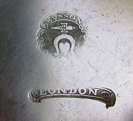 A Set of Four Export Pewter Plates by Fasson & Son