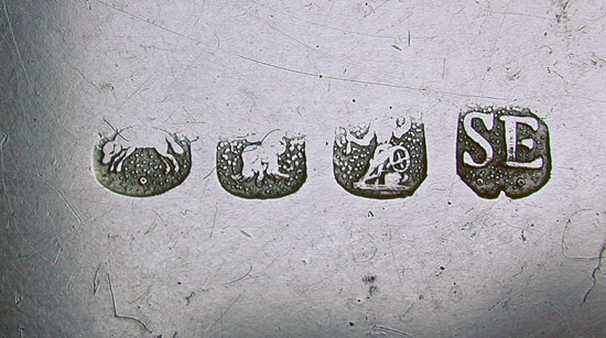 A Set of Four Export Pewter Plates by Fasson & Son