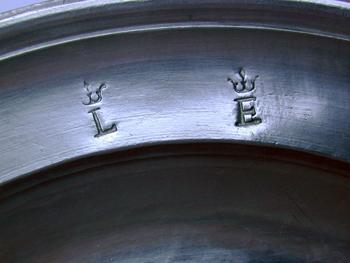 A Set of Four Export Pewter Plates by Fasson & Son