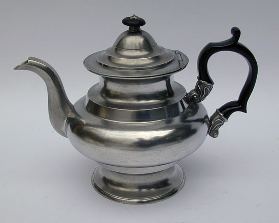 An Inverted Mold A. Porter Pewter Teapot