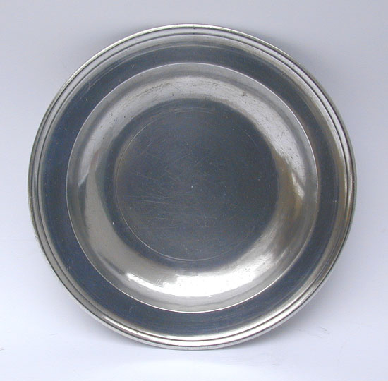 A Pewter Soup Plate by Townsend & Compton