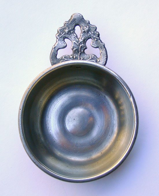 Unmarked Richard Lee Pewter Taster Porringer 3