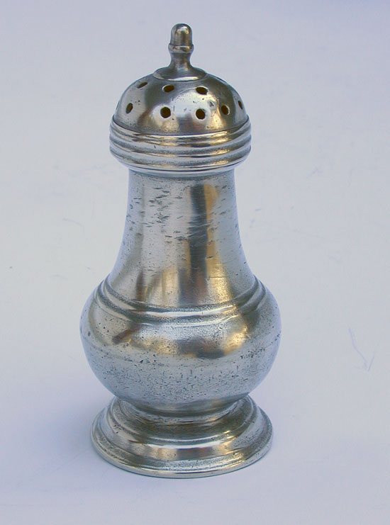 An 18th Century English Export Pewter Caster