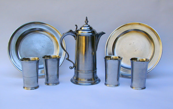 A Boardman Pewter Communion Service