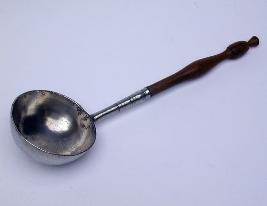 A Scarce Unmarked Richard Lee Pewter Ladle
