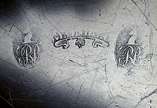 An Export Pewter Platter by Robert Bush