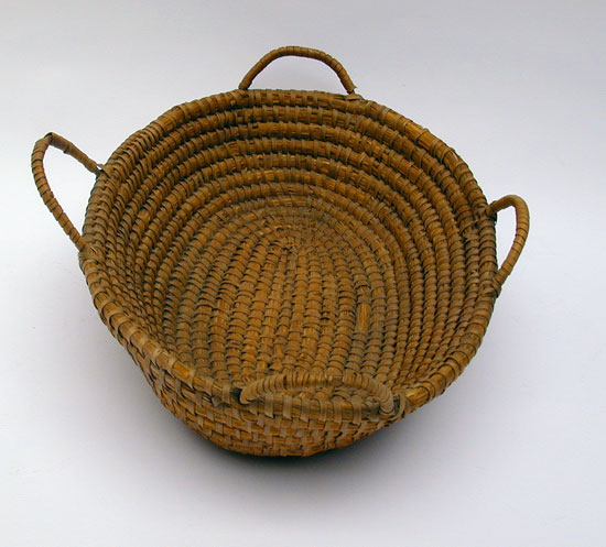 A 4 Handle Rye Straw Basket