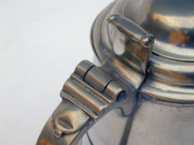 A Quart Pewter Export Tankard by William Eddon