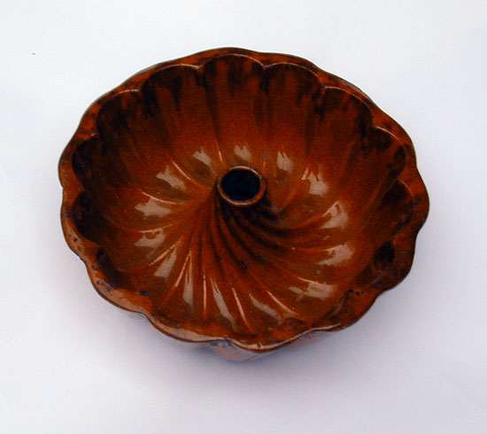 A 19th Century Redware Bundt Pan
