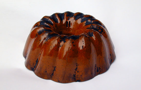 A 19th Century Redware Bundt Pan