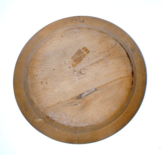 A Treenware Plate with Initials