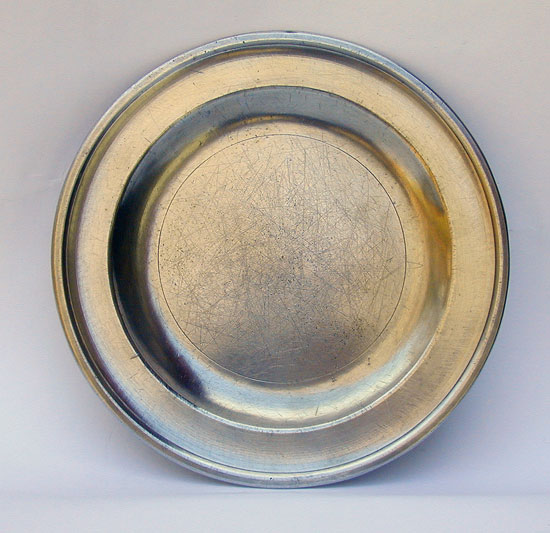 An Export Pewter Plate by Richard Yates
