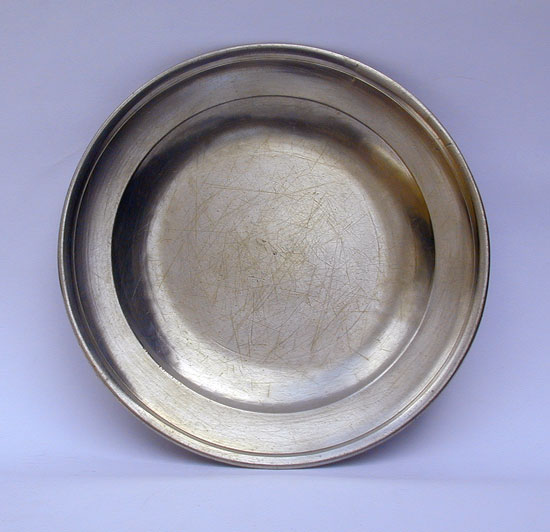 An Export Pewter Plate by Joseph Spackman