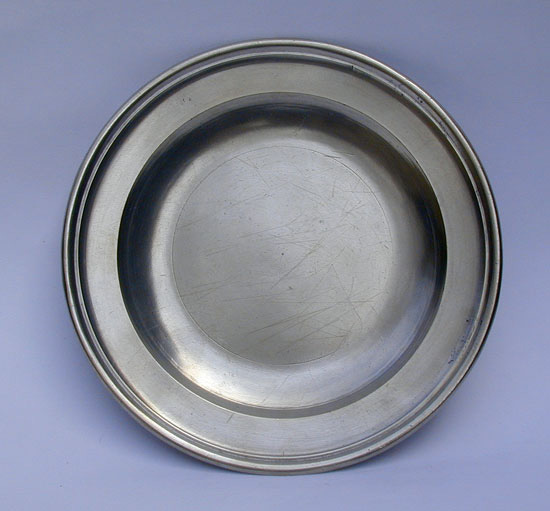 An Export Pewter Plate by Thomas and Townsend Compton