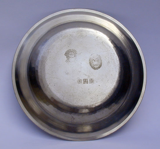 An Export Pewter Plate by Thomas and Townsend Compton