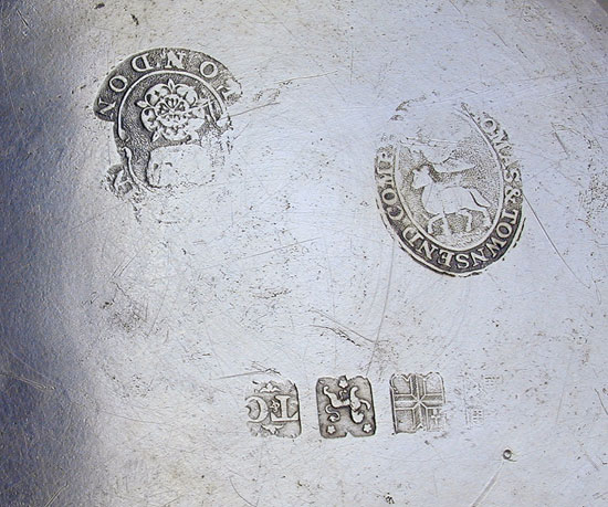 An Export Pewter Plate by Thomas and Townsend Compton