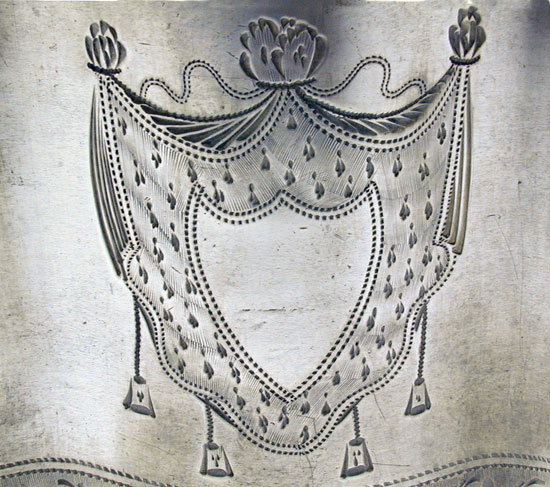 A Superb Sheffield Late 18th Century Engraved Pewter Teapot