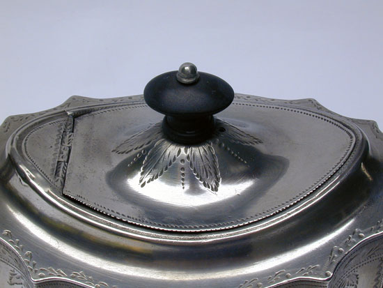 A Superb Sheffield Late 18th Century Engraved Pewter Teapot