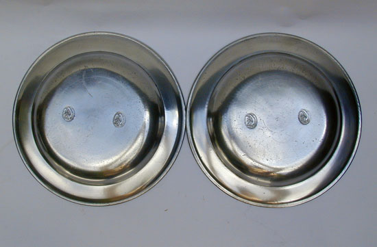 A Pair of Pewter Semi-Deep Plates by Boardman