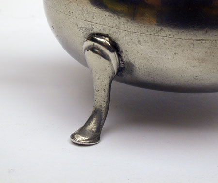 A Export Footed Pewter Teapot by Samuel Ellis