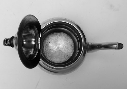 A Pewter Inverted Mold Teapot by Thomas & Sherman Boardman