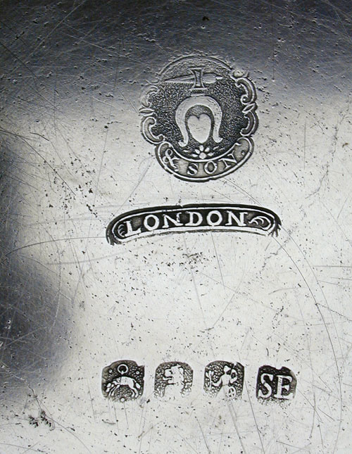 A Fasson & Son Export Pewter Plate