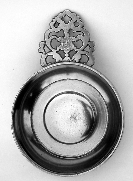 A Fine Flower Handle Porringer by Samuel E. Hamlin