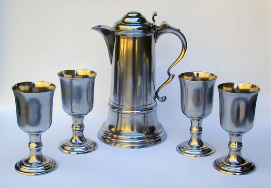 A Boardman 5 Piece Communion Service with Provenance