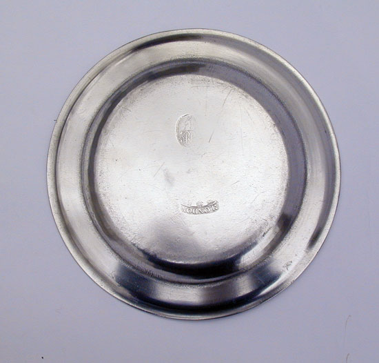 Single Reed Rim Export Pewter Plate by Robert Bush & Co.