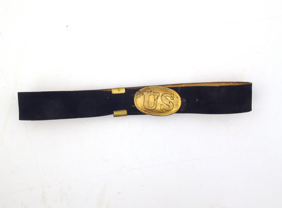 An Unissued US Oval Belt Buckle with Unissued Buff Belt