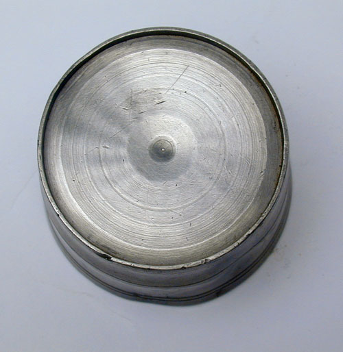 A Small Unmarked Pewter Inkwell