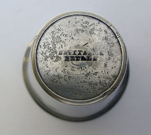 A Small Pewter Marked Beaker