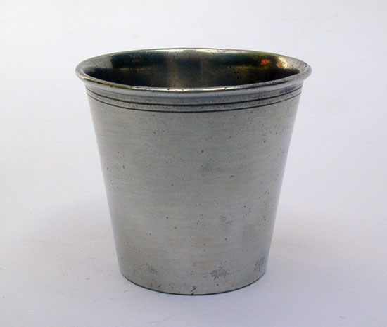 A Small Pewter Marked Beaker