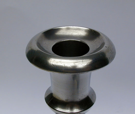 A Pair of Unmarked American Trumpet Shaft Candlesticks
