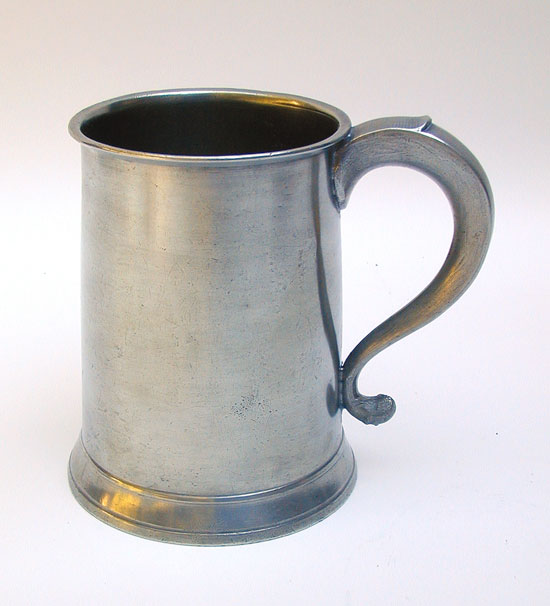 A Superb Quart Pewter Mug by Jacob Whitmore with Outstanding Provenance