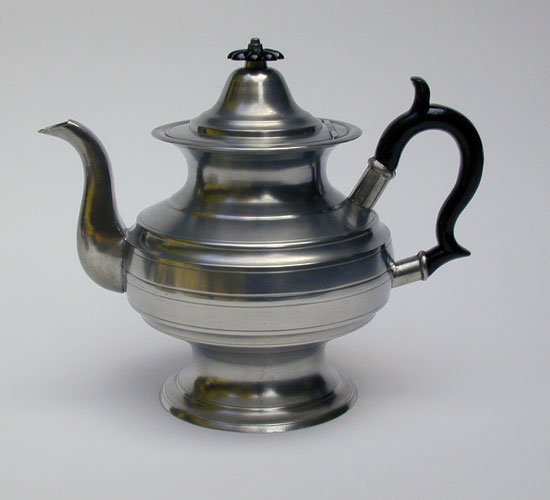 An Inverted Mold Pewter Teapot by James Putnam