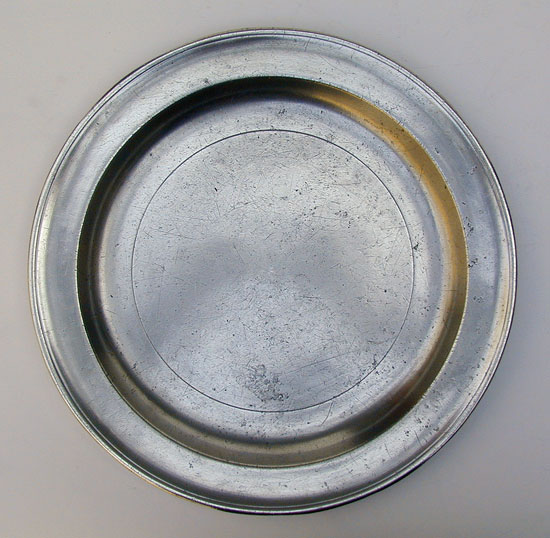 A Narrow Rim Pewter Plate by Jacob Whitmore