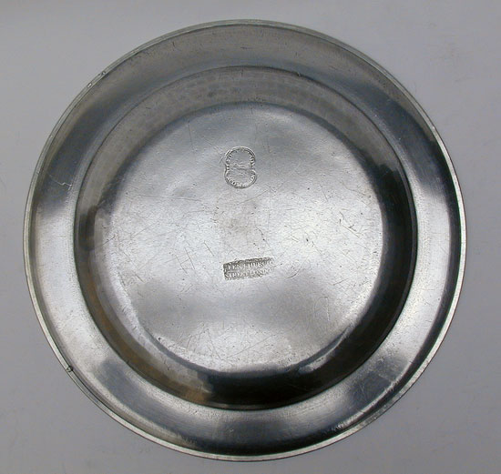 A Large Export Pewter Plate by Townsend & Compton