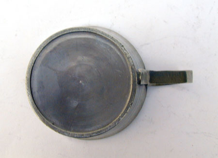 A Handled American Pewter Beaker with Inscription