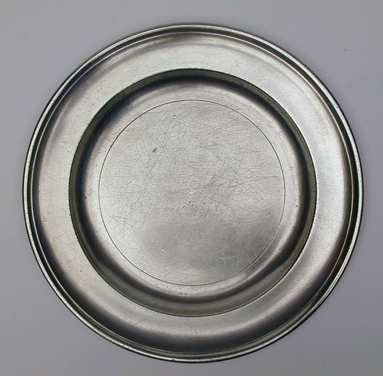 A Samuel Pierce Pewter Plate