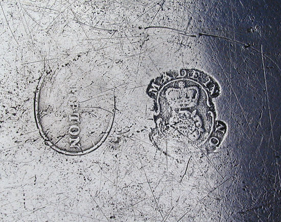 A English Export Pewter Deep Dish by Compton