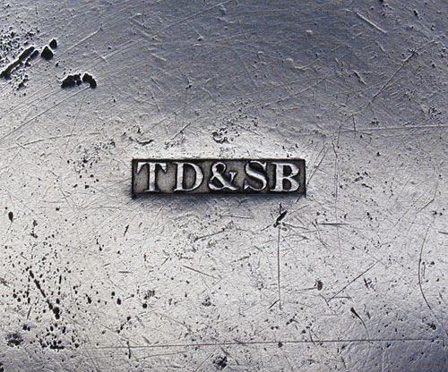 A Small Pewter Basin by The TD & SB