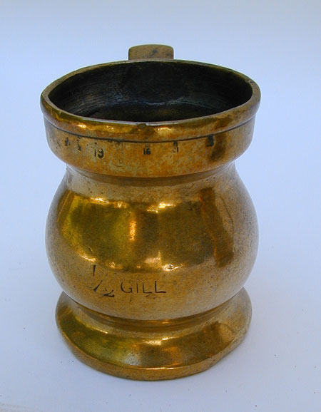 An Assembled Set of Three Brass Bellied Measures