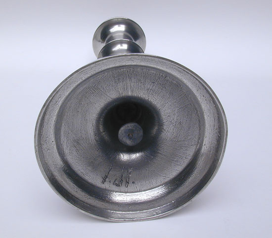 An Unmarked Cincinnati Push-Up Pewter Candlestick